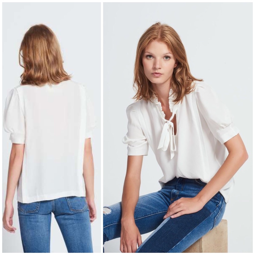 Sandro silk white top